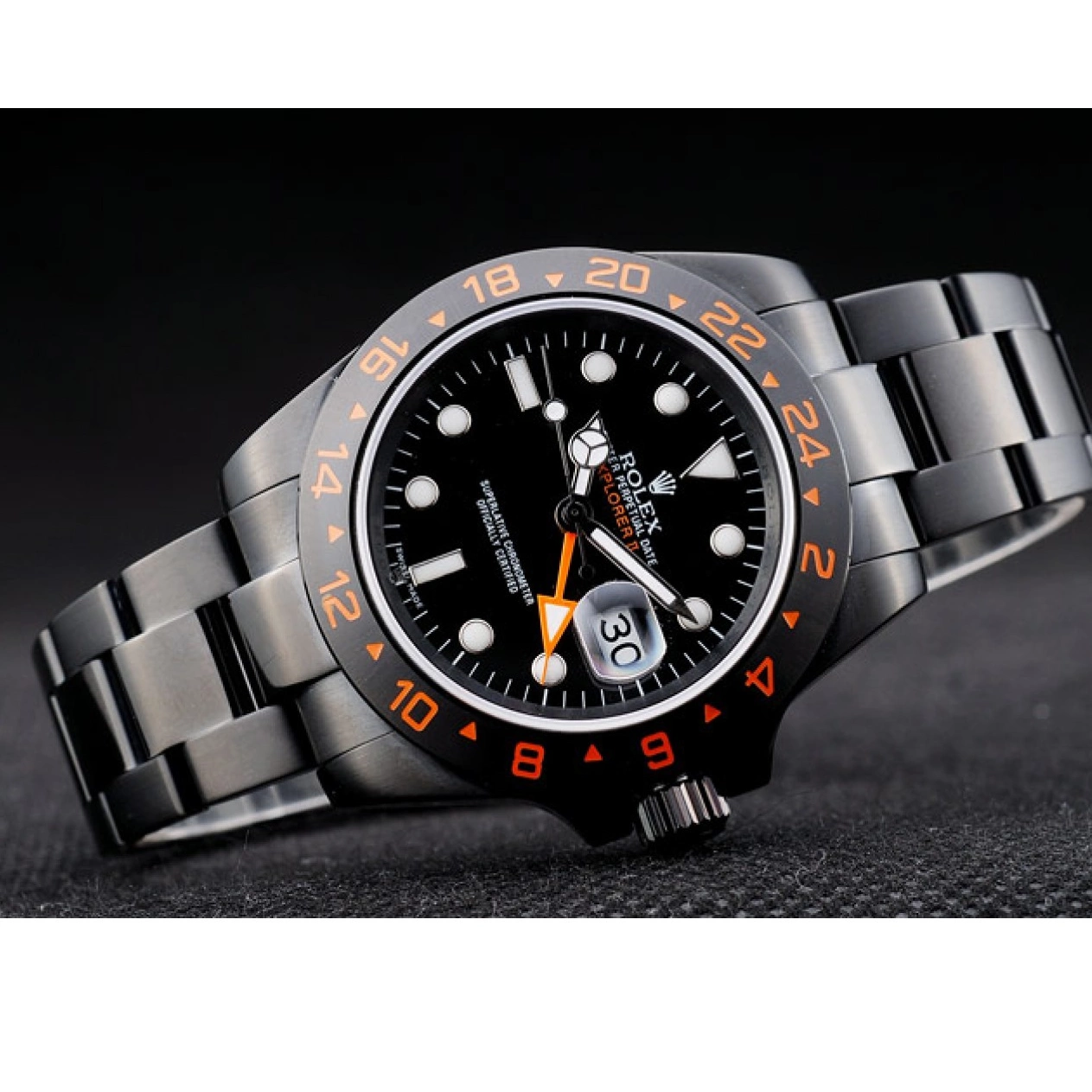 Aaa replica watch Explorer Ceramic Dial Black Black Rolex Bezel Watch 0620